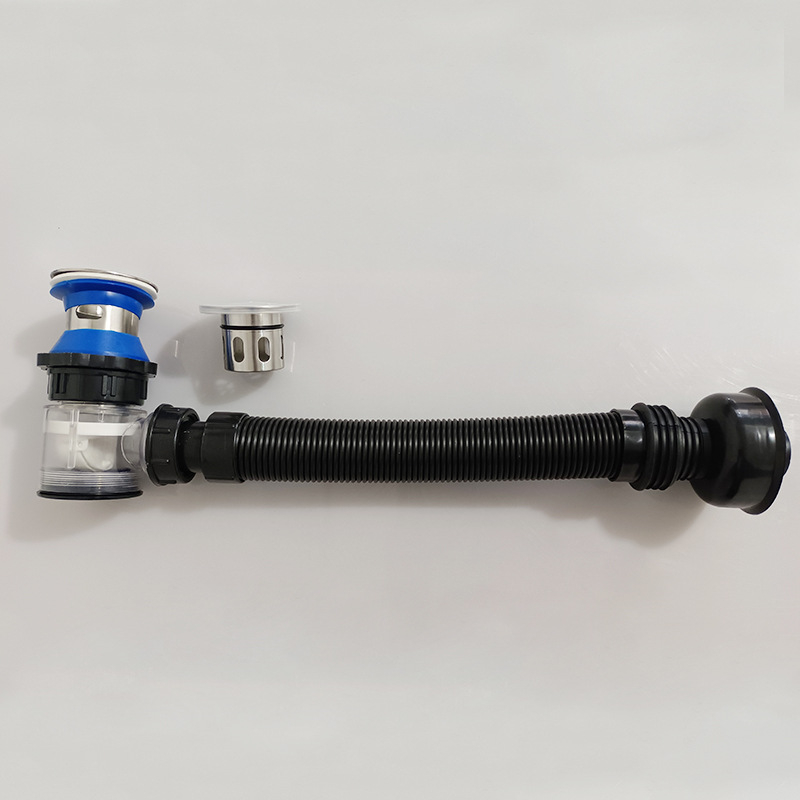 Integrirani odvod za umivaonik s Flip ventilom – sedmom oblikom dizajn, model V6556/V6557, materijal: čelik i plast, marka Vymus