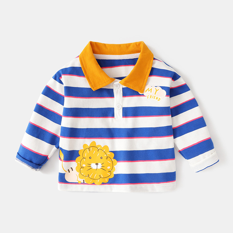 Unisex dječja polo majica s karikaturnim printom, sadržaj pamuka 81–95%, jesen 2023