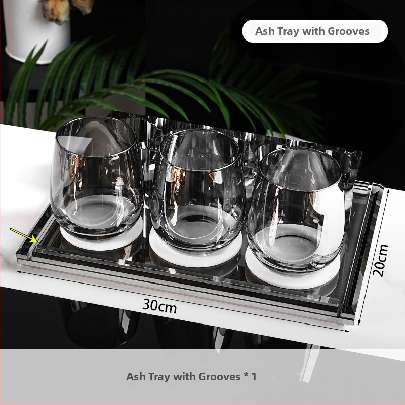 Σετ αξεσουάρ μπάνιου από κρύσταλλο γυαλί, στυλ ελαφριάς πολυτέλειας, Microonica, περιλαμβάνει θήκη οδοντόβουρτσας, δίσκο, κουτί για βαμβάκι, βάζο οδοντικής νήματος, ποτήρι για στοματικό διάλυμα