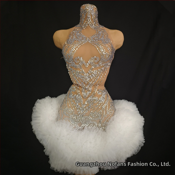 Ruha hálós anyagból Hotfix kristályokkal, spandex több mint 95%, karcsú vágás, hercegnő stílus, friss és édes, nyár 2025