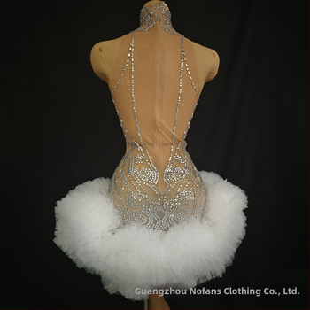 Ruha hálós anyagból Hotfix kristályokkal, spandex több mint 95%, karcsú vágás, hercegnő stílus, friss és édes, nyár 2025