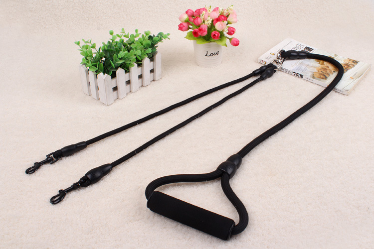 Nylon kétkutyás póráz csipkével, 2-in-1-ben