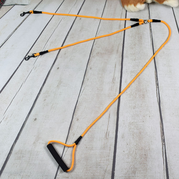 Nylon kétkutyás póráz csipkével, 2-in-1-ben