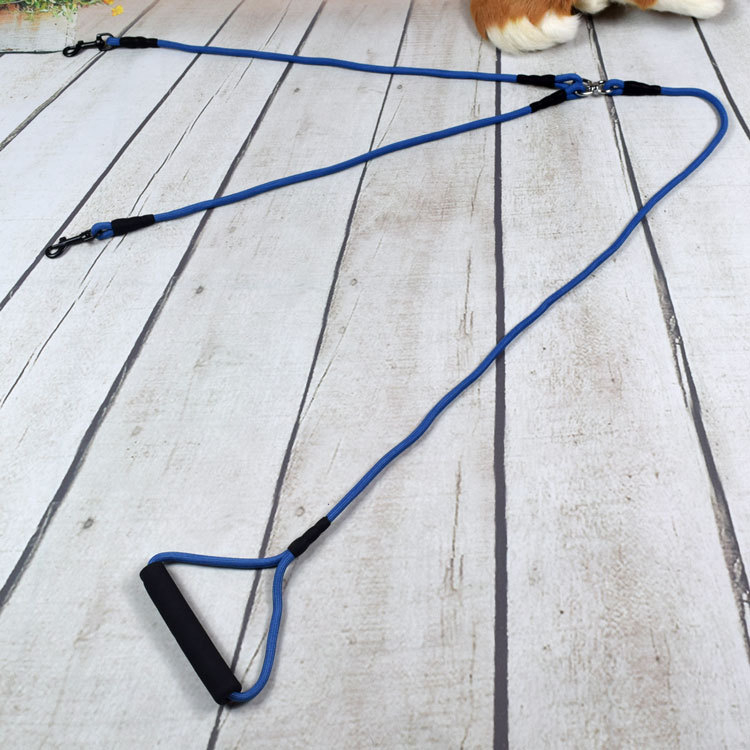 Nylon kétkutyás póráz csipkével, 2-in-1-ben