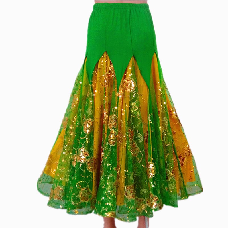 Haljina za ballroom ples sa swing suknjom do koljena, za natjecanja, Milk Silk i Spandex, za žene, proljeće 2023
