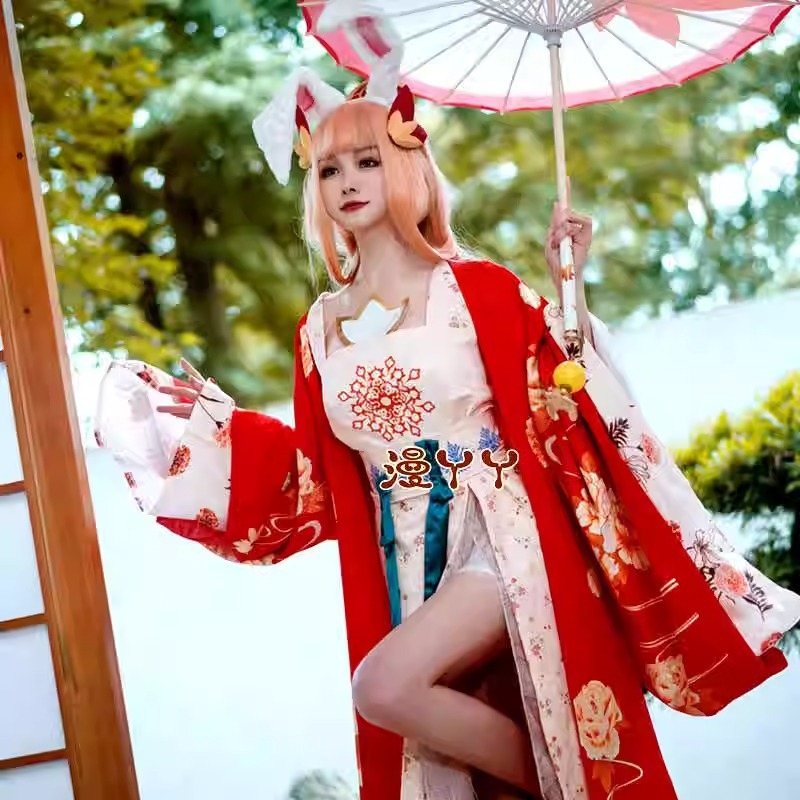 Cosplay kostim Gongsun Li Jinghong Dance sa perikom i kišobranom - šifon, Lily Tower, za igre i animacije