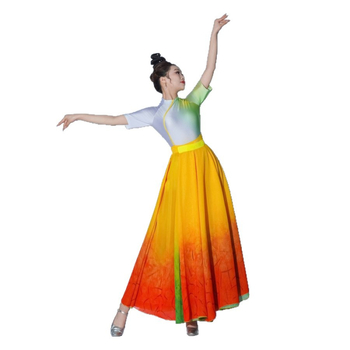 Női Színpadi Tánckészlet, 2026 tavasz, poliészter, nagy hintázó szoknya (Színpadra, Nő, MLJ-056)