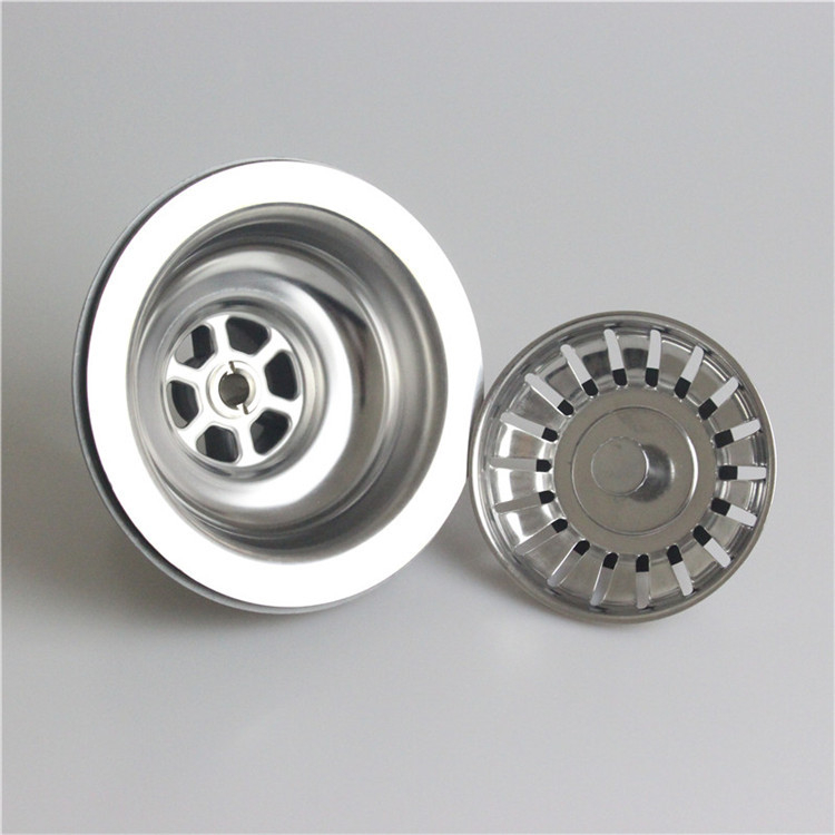 Rozsdamentes acél konyhai mosogató dugó szűrővel XD052