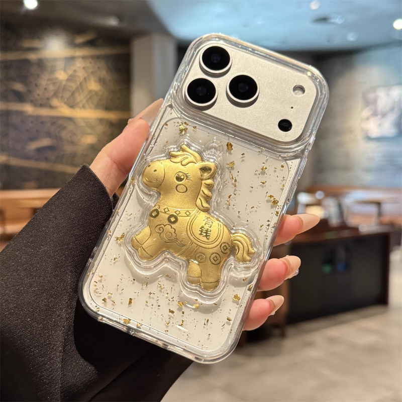 Prozirno akrilno kućište za iPhone 17 seriju — kineski stil, sveobuhvatna zaštita, trodimenzionalni reljef, otpornost na padove; kompatibilno s iPhone 17 Pro/Max, 17 Air i modeli 13/14/15 Pro, 16 Pro/Max
