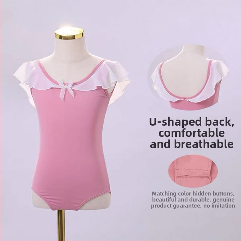 Bemeiya gyerek pamut táncostüm balethez és előadásokhoz, rövid ujjú