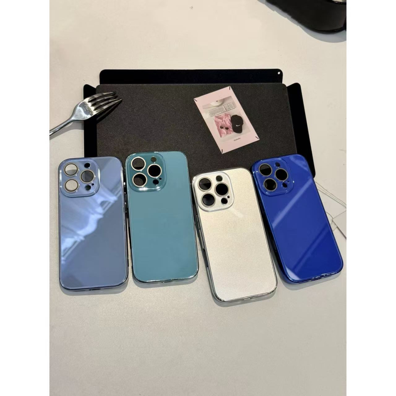 Husă iPhone - acoperire completă, silicon, finisaj mat, protecție anti-cădere, design în stil korean INS