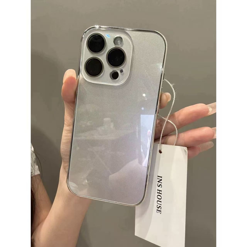 Husă iPhone - acoperire completă, silicon, finisaj mat, protecție anti-cădere, design în stil korean INS