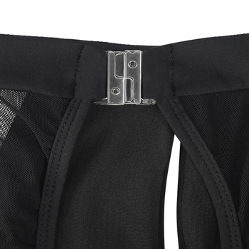 Žensko baletno body za plesne vježbe, s visokim ovratnikom, mrežastim panelima, stražnjim kopčama, materijal nylon-Lycra (75% nylon), pogodno za sve sezone
