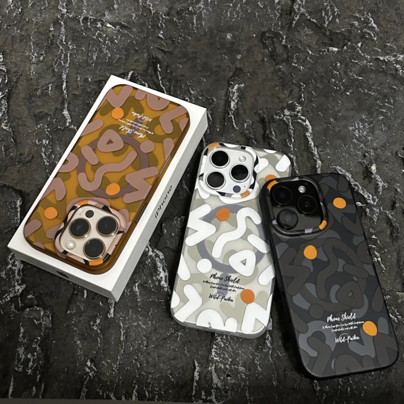 Futrola za iPhone 17 Pro Max s graffiti mat završnim slojem, magnetskim držanjem, puna zaštita — PC+TPU, otporna na udarce, otporna na otiske prstiju