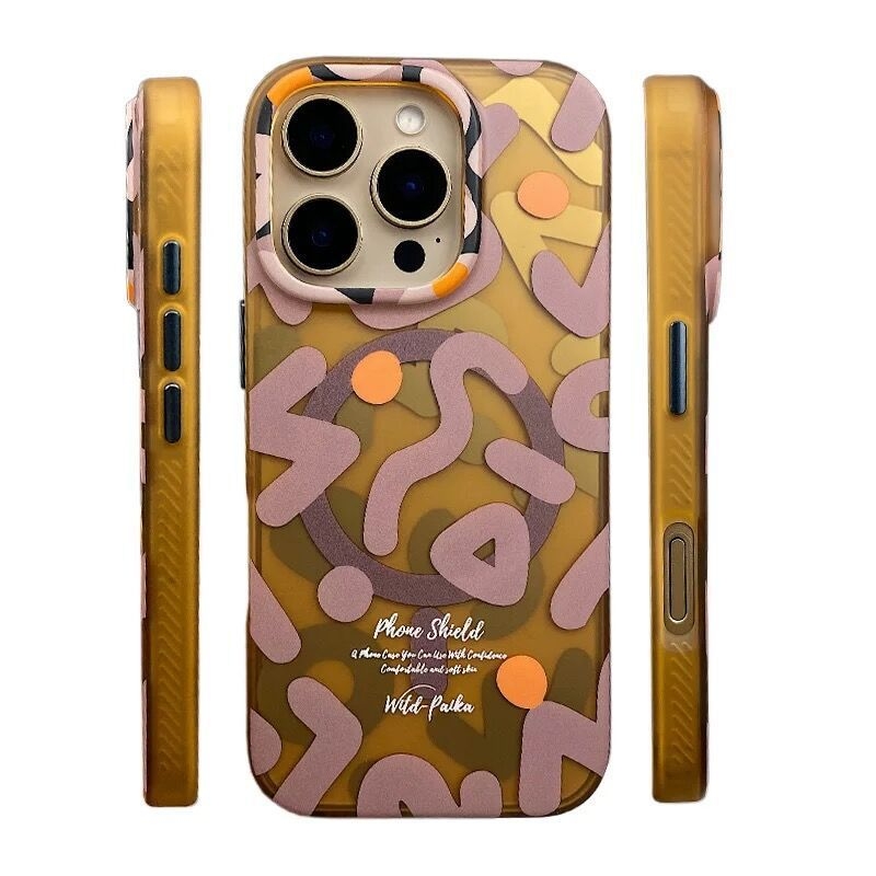 Futrola za iPhone 17 Pro Max s graffiti mat završnim slojem, magnetskim držanjem, puna zaštita — PC+TPU, otporna na udarce, otporna na otiske prstiju