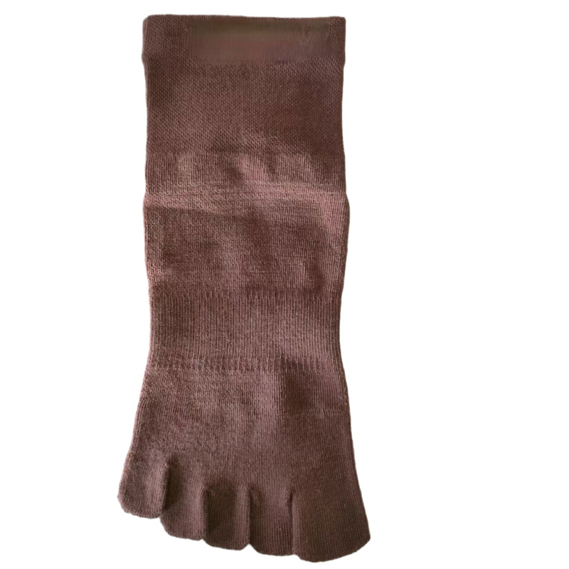Čarape s pet prstiju do sredine listova – unisex, CoolMax, brzo sušeće, prozračne, otporne na miris, prugasti uzorak, bezšivni vrh prstiju
