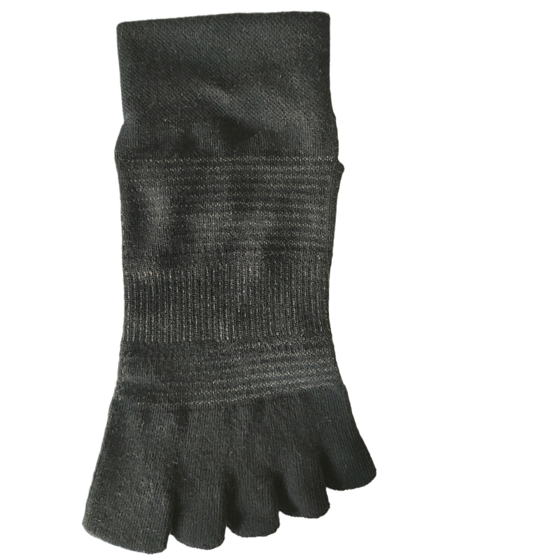 Čarape s pet prstiju do sredine listova – unisex, CoolMax, brzo sušeće, prozračne, otporne na miris, prugasti uzorak, bezšivni vrh prstiju