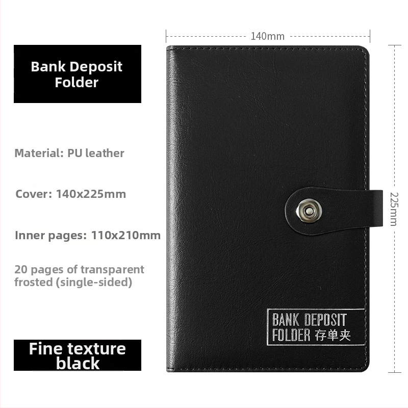 F1114 modellű műanyag csekk- és nyugta rendező, belső vastag oldalakkal