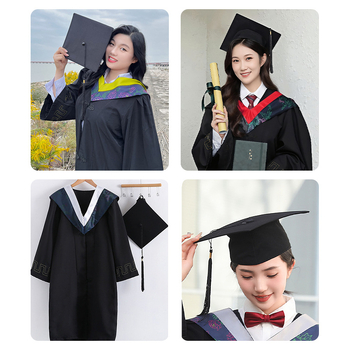 Uniszex egyetemi végzős ruha, poliészter anyagból, ceremóniára