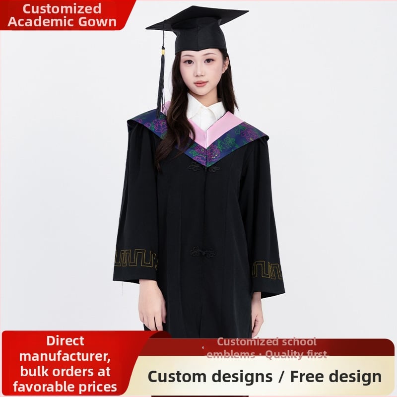 Uniszex egyetemi végzős ruha, poliészter anyagból, ceremóniára