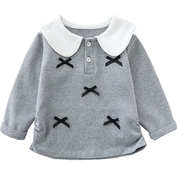 Lányoknak szóló koreai stílusú hosszú ujjú T-shirt, tavasz–ősz