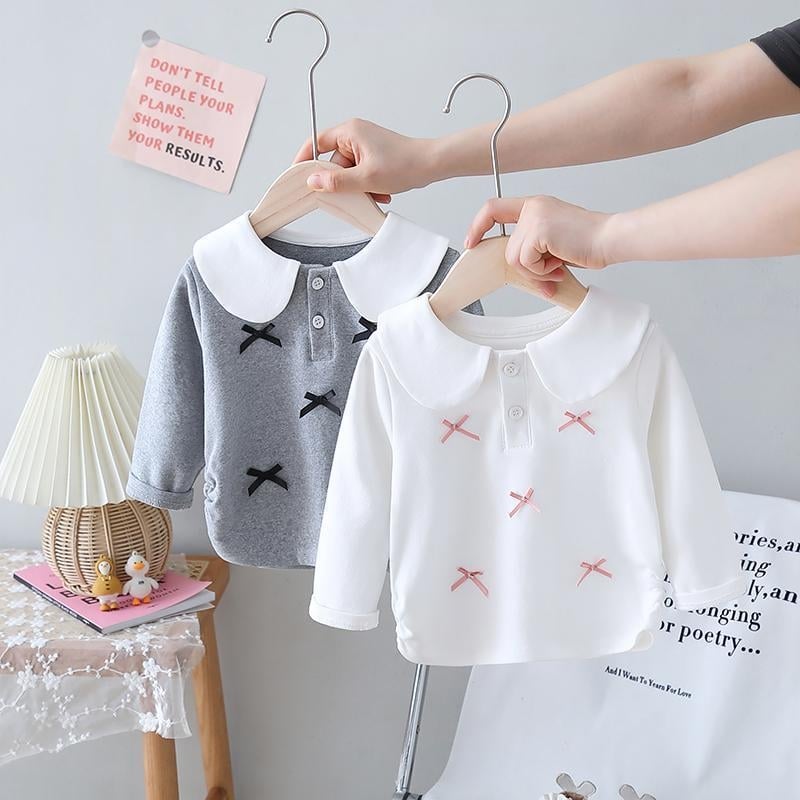 Lányoknak szóló koreai stílusú hosszú ujjú T-shirt, tavasz–ősz