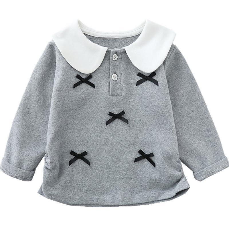 Lányoknak szóló koreai stílusú hosszú ujjú T-shirt, tavasz–ősz