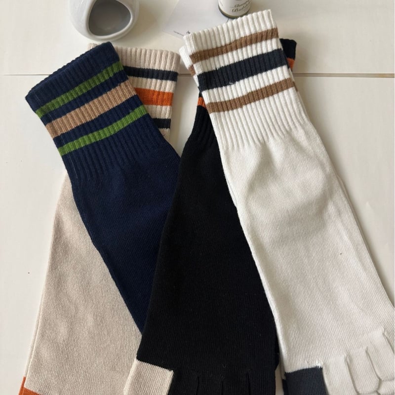 Čarape s pet prstiju od pamuka, unisex, visoki kroj, upijanje vlage, 70–80% pamuka