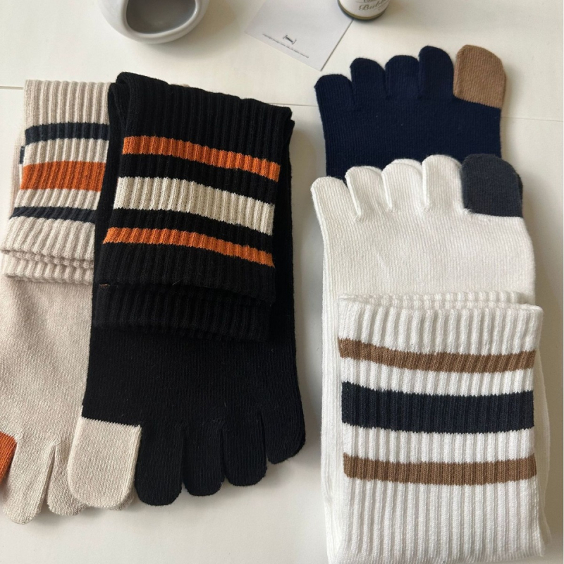 Čarape s pet prstiju od pamuka, unisex, visoki kroj, upijanje vlage, 70–80% pamuka