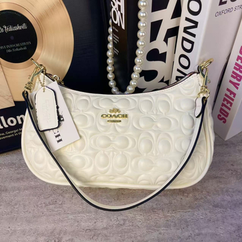 PU kožna crossbody torba za zrelu ženu, oblik dumpling, zatvarač, poliester podstava