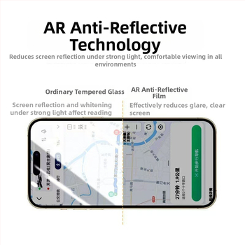 Sklenená ochranná fólia na displej pre iPhone 17 Pro Max s anti-reflexnou vrstvou — prachotesná, proti otlačkom prstov.