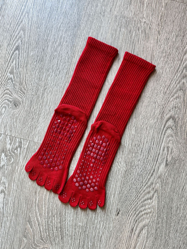 Čarape za jogu s pet prstiju do lista – pamuk 80–90% – dezodorirajuća funkcija – protuklizne – unisex