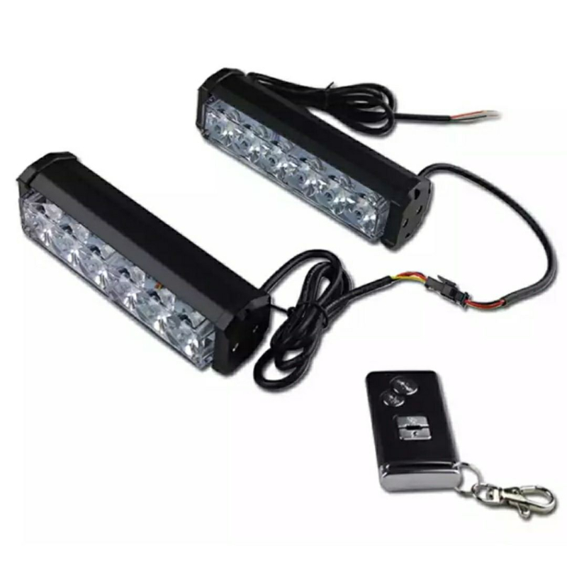 Automobilska LED strob lampica – duga traka, bežični daljinski upravljač, model LED-186, 6W, 12V