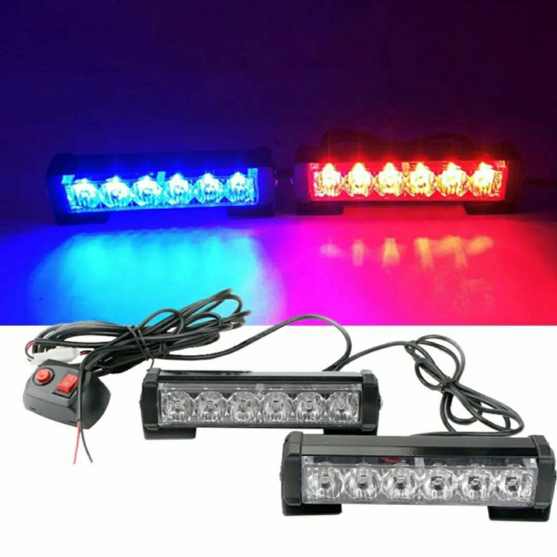 Automobilska LED strob lampica – duga traka, bežični daljinski upravljač, model LED-186, 6W, 12V