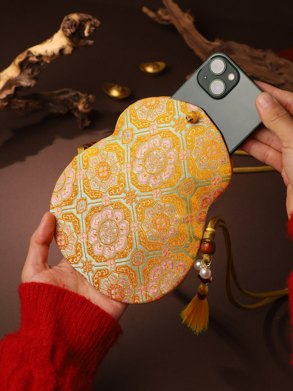 Torba za telefon u obliku tikve, retro stil, unisex, zatvaranje kopčom, poliester