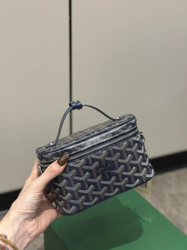 Kosmetička torbica s uzorkom psećih zuba, konopljin materijal, zatvaranje rajfasom, poliester podstava, džep za telefon, crossbody/ramenski stil