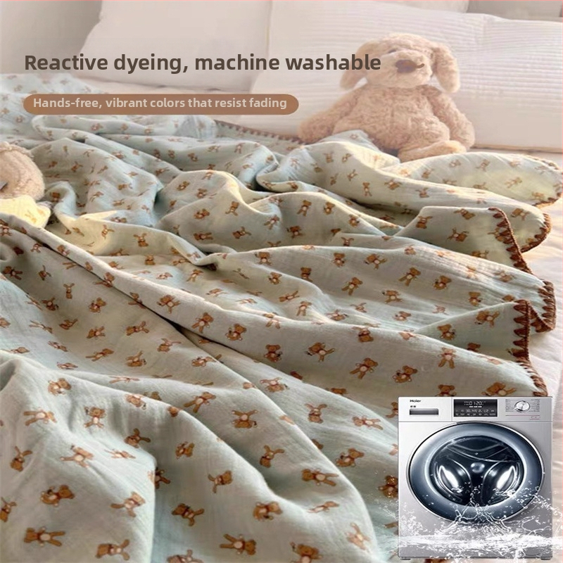 Dvostrano pamučna dječja deka, 200–300 g, za bebe i djecu do 3–6 godina, za sve sezone, INS stil