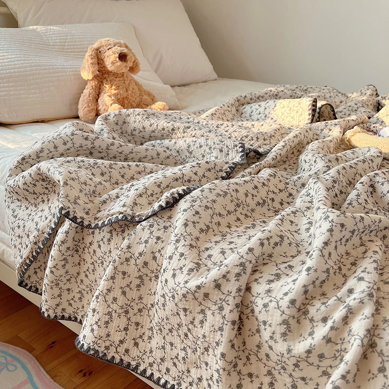 Dvostrano pamučna dječja deka, 200–300 g, za bebe i djecu do 3–6 godina, za sve sezone, INS stil