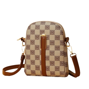 Ženska kvadratna crossbody torba, PU, vertikalni kvadratni oblik, zatvarač, unutarnja pretinica za mobitel (urbanistički minimalistički stil)