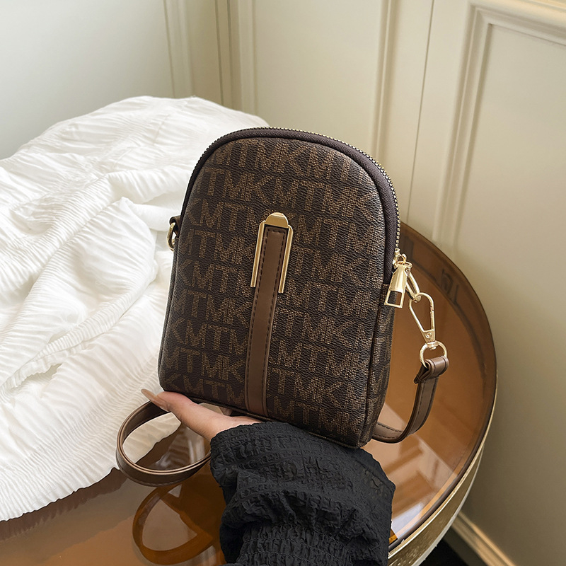 Ženska kvadratna crossbody torba, PU, vertikalni kvadratni oblik, zatvarač, unutarnja pretinica za mobitel (urbanistički minimalistički stil)
