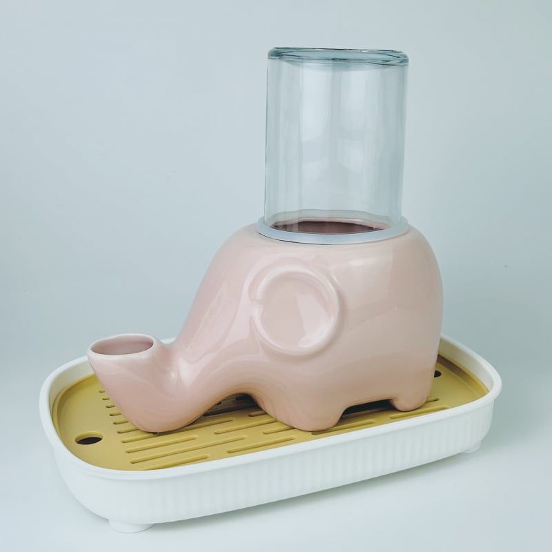 Ποτίστρα για γάτες — κεραμική, εμπνευσμένη από ελέφαντα, μη βρέχει το πηγούνι, μπολ με πρόσωπο Γκαρφίλντ και επίπεδο πρόσωπο, αποσπώμενο, μοντέλο Tf55