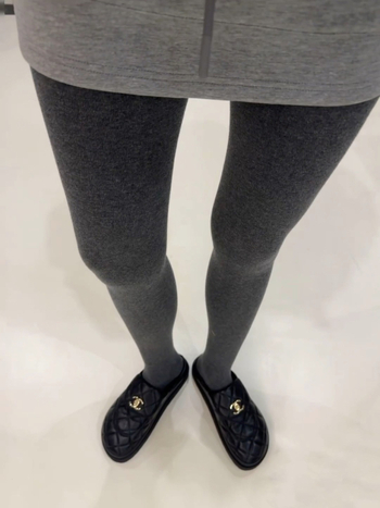 Leggings termici din bumbac cu fleece, talie înaltă pentru controlul abdomenului și ridicare a feselor, groși, uni, lungime 9/10, croială Slim