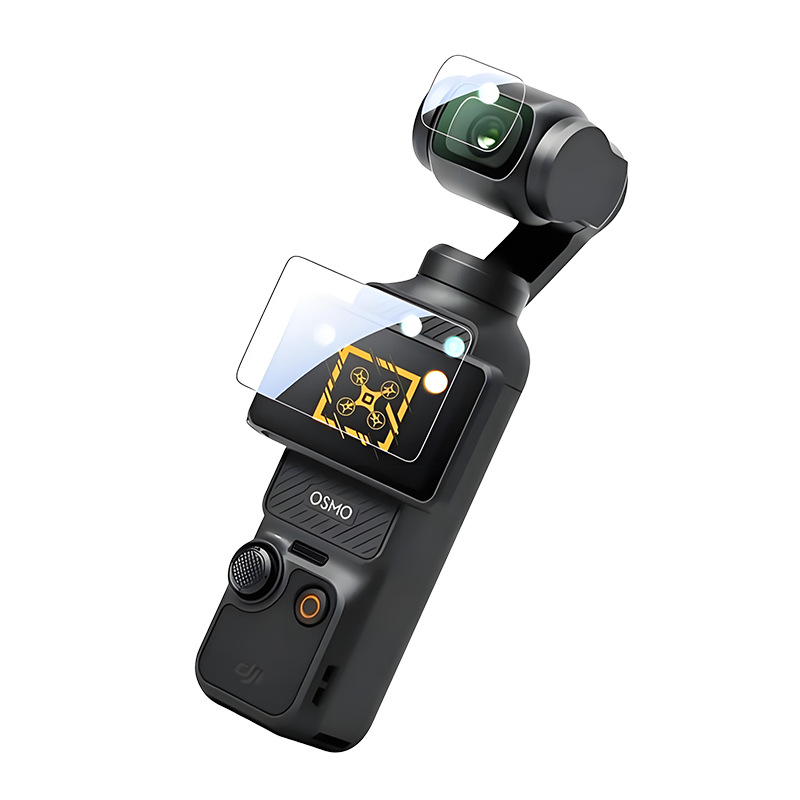 Zaštitno staklo za DJI Action 5 Pro i Pocket 3 – cijeli zaslon, tvrdo kaljeno staklo, HD, otisci prstiju otporan, otporan na ogrebotine, antiodsjaj