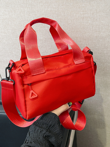 Crossbody torba od Oxford tkanine, horizontalnog kvadratnog oblika, zatvarač, pretinice za telefon i dokumente, ulični stil