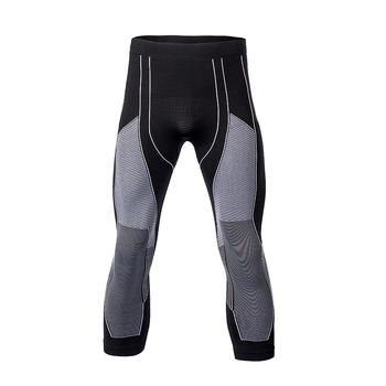 Unisex παντελόνια συμπίεσης που στεγνώνουν γρήγορα, απομάκρυνση υγρασίας, νάιλον μπλέντ, 3/4 μήκος, για χειμερινές προπόνησεις