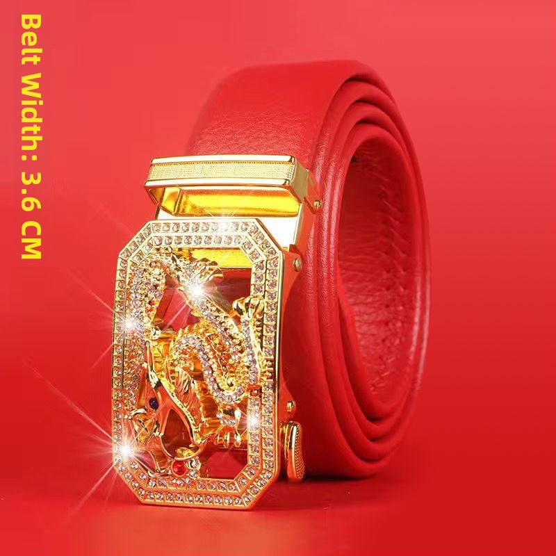 Curea de bărbați din piele sintetică cu cataramă automată, lățime 2–4 cm, cataramă din aliaj, stil nou chinezesc