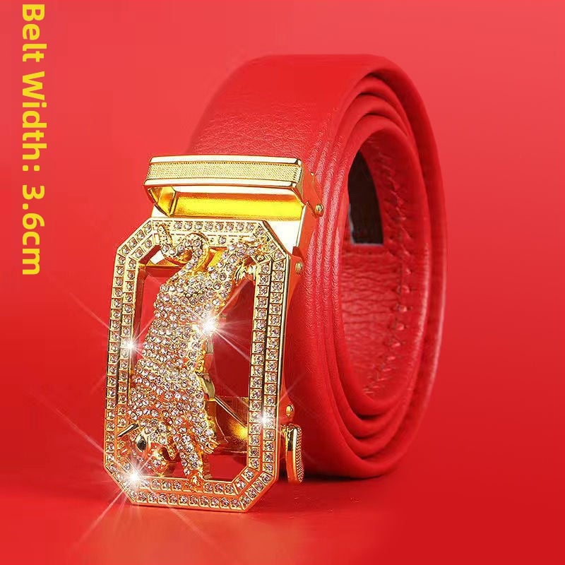 Curea de bărbați din piele sintetică cu cataramă automată, lățime 2–4 cm, cataramă din aliaj, stil nou chinezesc