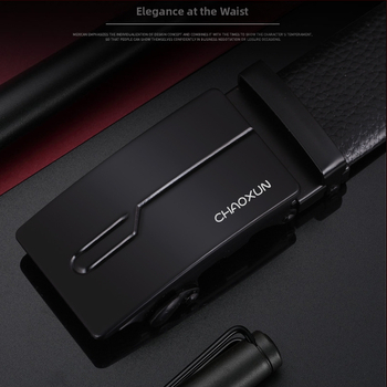 Curea pentru bărbați cu cataramă automată, din piele sintetică, cataramă din aliaj, stil simplu modern business-casual.