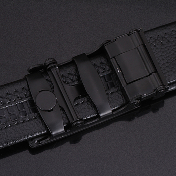 Curea pentru bărbați cu cataramă automată, din piele sintetică, cataramă din aliaj, stil simplu modern business-casual.