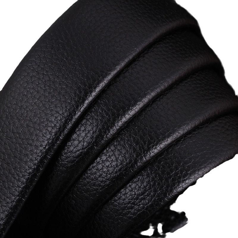 Curea pentru bărbați cu cataramă automată, din piele sintetică, cataramă din aliaj, stil simplu modern business-casual.